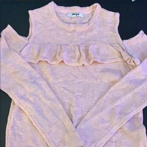 Pink Cold-Shoulder Sweater